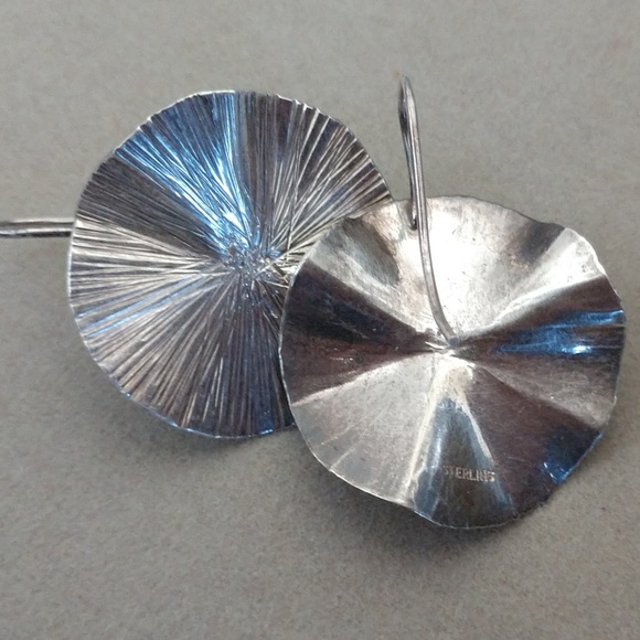 Sterling Silver Star Burst Earrings - Picture 4 of 5